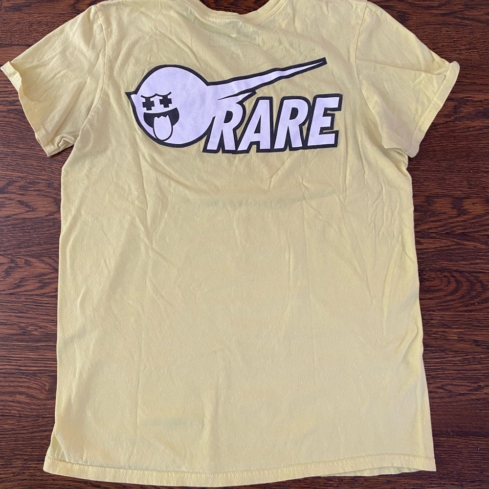 Pink Dolphin shirt, yellow, size medium